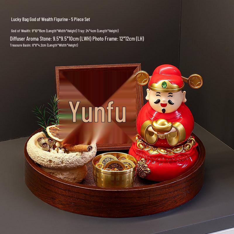 2026 Solar-Powered God of Wealth Shaking Head Ornament – Car, Office, Home Gift for Attracting Wealth