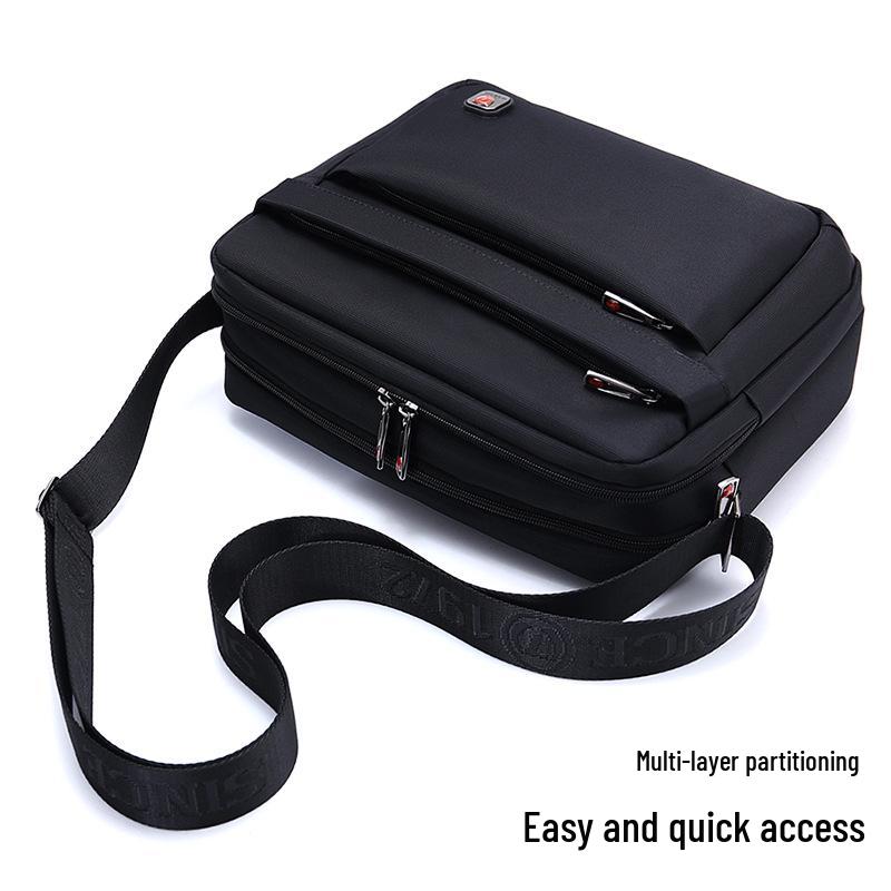 Oxford Cloth Men's Crossbody Bag - Business Casual Shoulder Bag for Dad