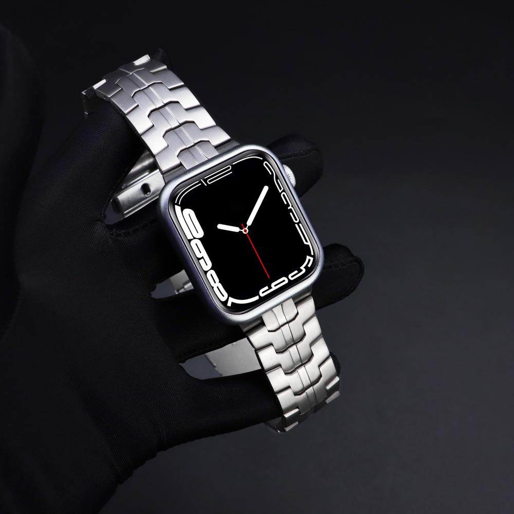 Stainless Steel Strap for Apple Watch Ultra 49mm 7 8 45mm 44mm Man Metal Link Bracelet iWatch Band 6 5 4 SE 3 42mm 41mm 40mm