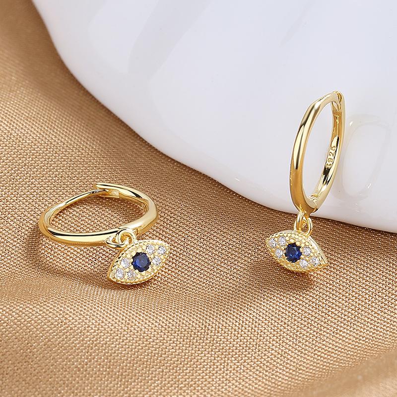 

Devil S Eye Earrings Light Luxury Zircon Earrings Fashion Temperament Versatile Earrings Women