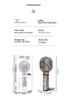 Cute Cartoon USB Rechargeable Silent Handheld Fan with Hook