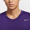 Nike Dri-Fit Team Legend Logo Round Neck Quick-Dry Short Sleeve T-Shirt Men Tops Purple IB8898-547