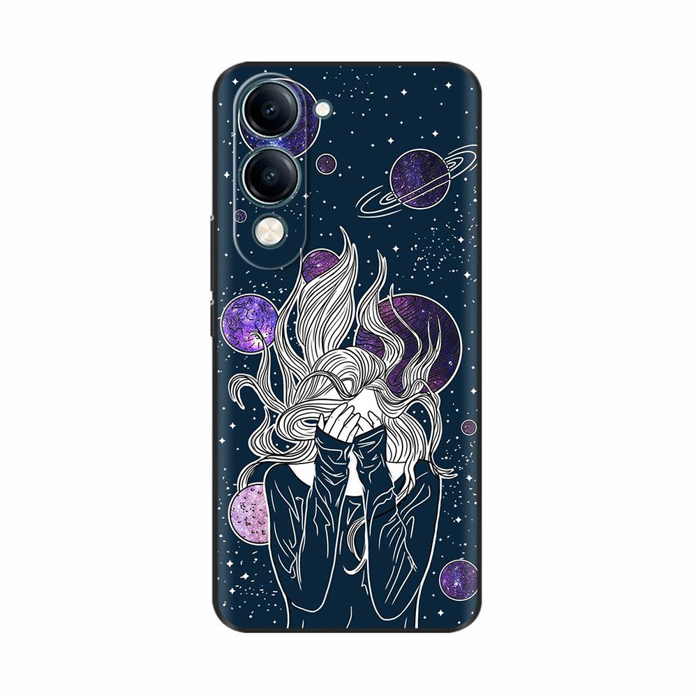 For Vivo Y19 5G Case Cool Painting Soft TPU Covers Black Silicone Back Cover for Vivo Y19 5G Y 19 Phone Cases Cartoon Fundas