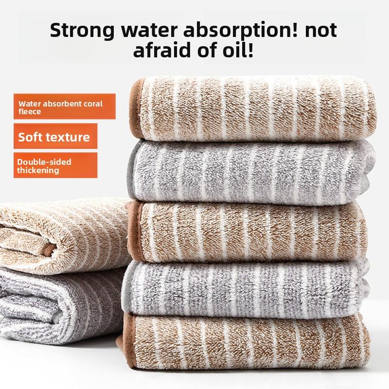 Household Dishcloths Do Not Shed Fibers, Do Not Stick To Oil, and Are Absorbent. Kitchen Cloths with Lanyards Are Easy To Clean and Absorb Water
