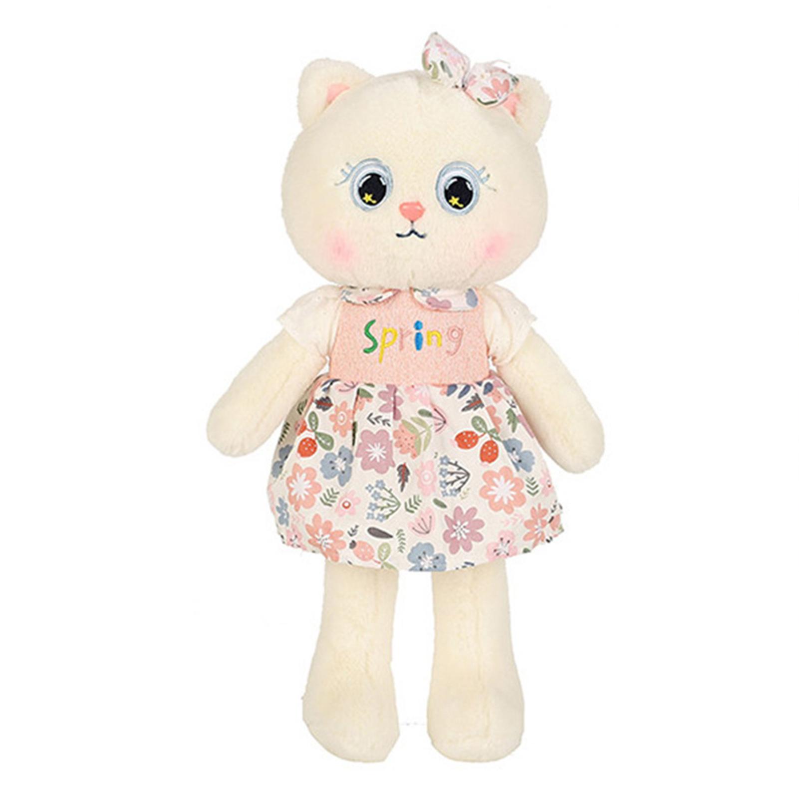 

Cute Princess Cat Plush Toy Cartoon Stuffed Animals Throw Pillow For Children 33CM рожевий