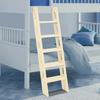 150cm Wooden Loft Ladder, 5-Step Space Saving Attic Climbing Ladder with 220lbs Weight Capacity, Universal Foldable Step Stool