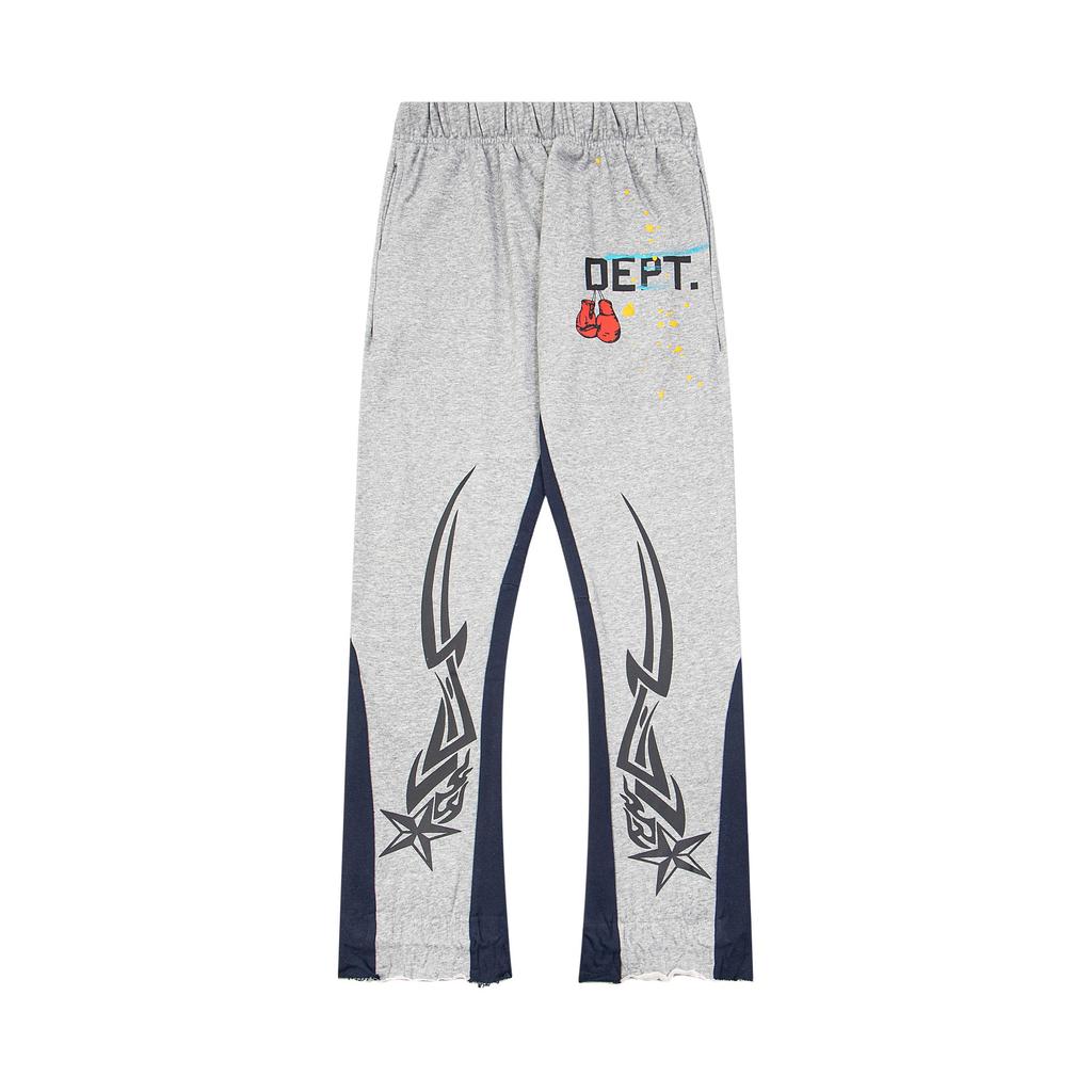 Cross-border Foreign Trade G D Splashing Ink Graffiti Casual Loose Trousers Splicing Couple Leggings Sweatpants Tide Men and Women the Same Style