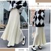 ORWZDCO Knit Pleated Long Solid High Maxi Plus Sizes Perfect for and Winter Women's Skirt, Skirt, A-Line Skirt, Flattering, Color, Thick, Waist,