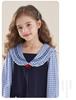 Girls' Striped Sailor Collar Dress with Skirt - Spring 2026 Collection