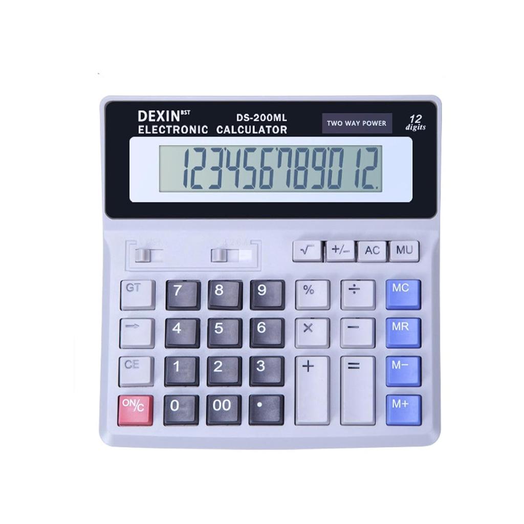 SZSL Desktop Calculator 12-Digit Large LCD Office Bookkeeping Solar Battery Dual Power Electronic Portable Easy Hold