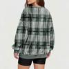 Women's V-Neck Sweatshirt Plush Solid Color Casual Fashion Long Sleeve With Pocketed Pullover Top