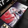 Gaming Mouse Pad Large Desk Mat Antislip Stitched Edges Red Flower Anime Print Keyboard Pad for Gamer Home Office