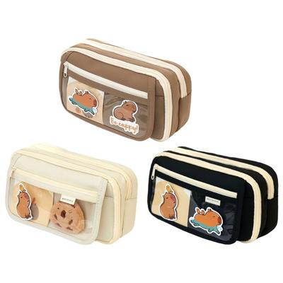 High Capacity Pencil Case 9 Compartments Pen Pouches Canvas Pencil Bag Big Capacity Pen Organiser for Student Adult Kid