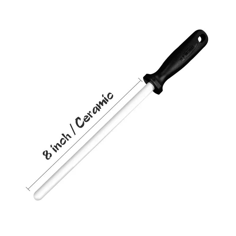 TAIDEA 12 Inch Knife Sharpening Rod Musats Ceramic Professional Kitchen Knives Carbon Steel Sharpen Marching Sharpening Steel