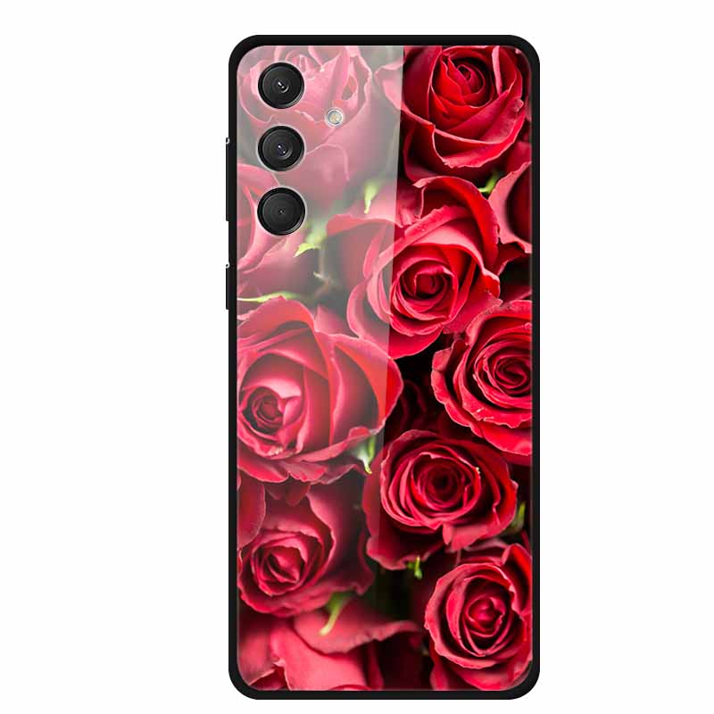 Tempered Glass Phone Cases for Samsung A16 Cases Space Print Hard Back Covers for Samsung Galaxy A16 4G 5G Shells Coque A16 2024