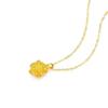 Gold Lotus Heart Chain Necklace for Women