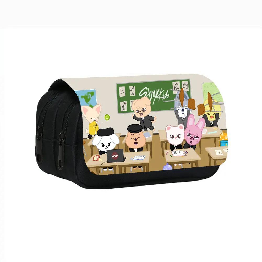 Discover Intime Unisex Kids Skzoo Printed Double-Layer Pen Case Student Stationery Pouch Papelería Divertida Latest Great For Daily Use Perfect For Gifting