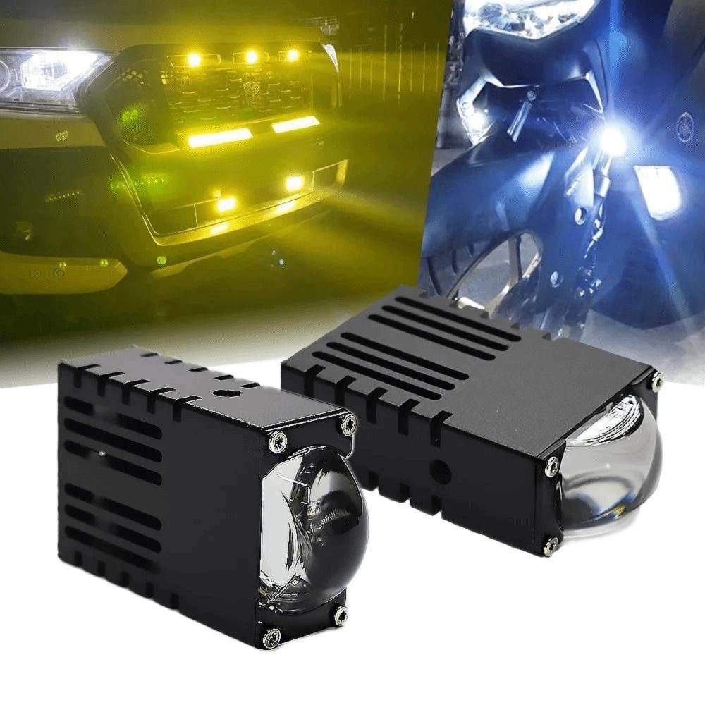 2Pcs 5500K 3000k Projector Lens Work Light Mini Driving Light Spotlights Car Motorcycle