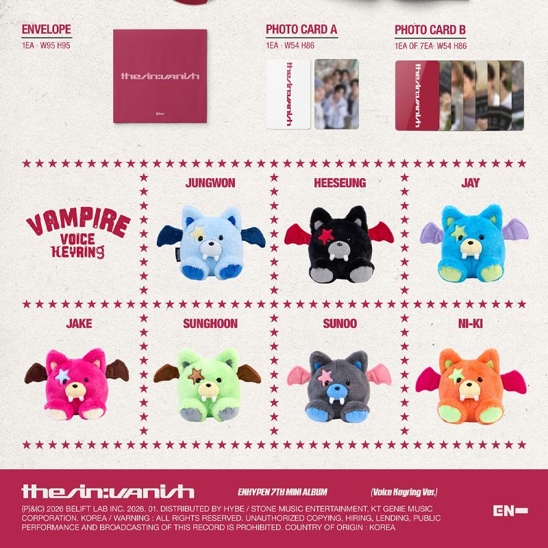 [VORBESTELLUNG] ENHYPEN – THE SIN : VERSCHWINDEN (Sprachschlüsselanhänger-Version)