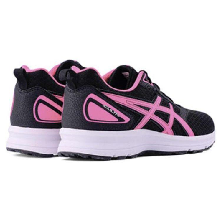 Asics Cultiv Comfortable Fabric Synthetic Leather Low Top Casual Running Shoes Women sneaker Black Pink 1012A545-001