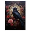 DIY 5D Diamond Painting Full Drill Bird Black Crow Skull Rose Diamond Mosaic Hand Inlaid Rhinestones Embroidery Home Decor Gifts