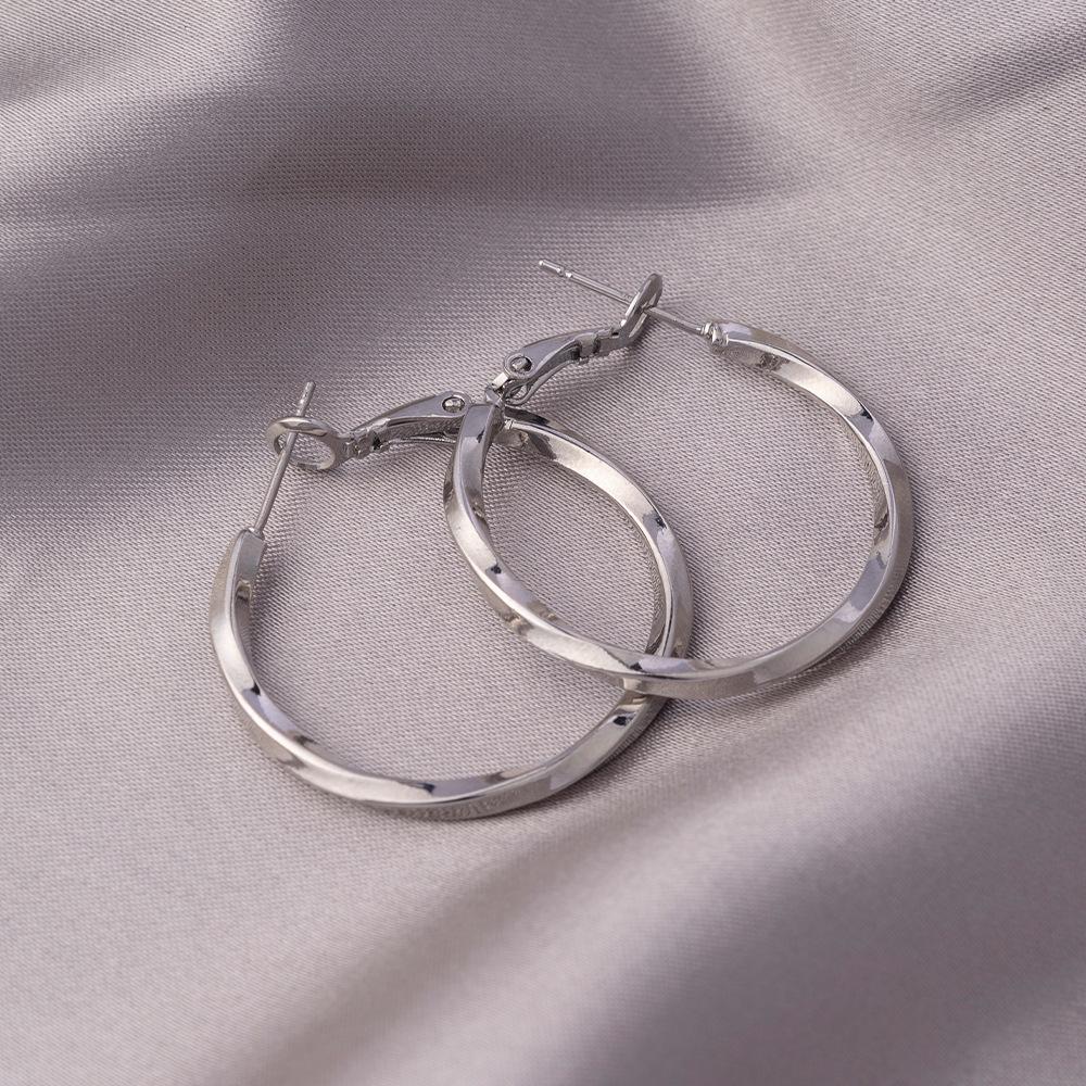 Elegantní náušnice s jehličkou ze stříbra 925: Všestranné francouzské kruhy v měděné barvě s více styly pro sofistikovaný vzhled