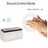 Smart Wooden Alarm Clock with Humidity Wireless Charging Student-specific Digital LED Creative Wooden Clock