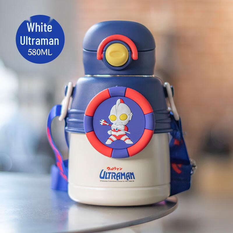 TLAKEHO Ultraman Kids Insulated Straw Water Bottle