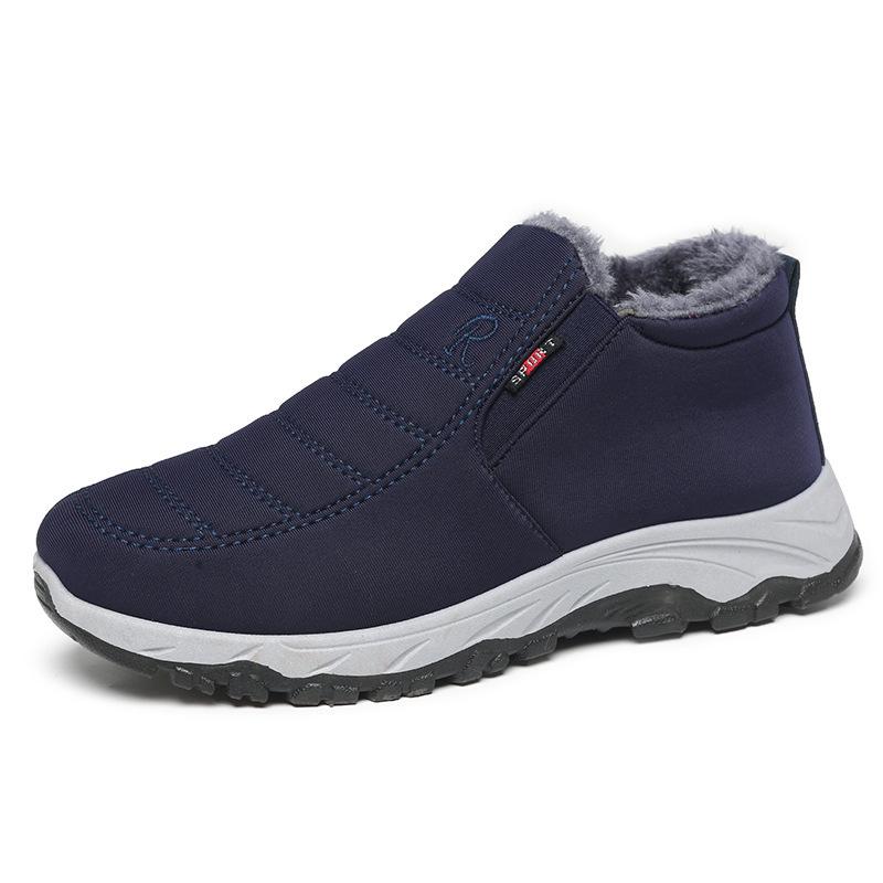 Herren Baumwoll Winter Schneestiefel - Plüsch, Verdickt, Warme Stiefeletten für Freizeitkleidung