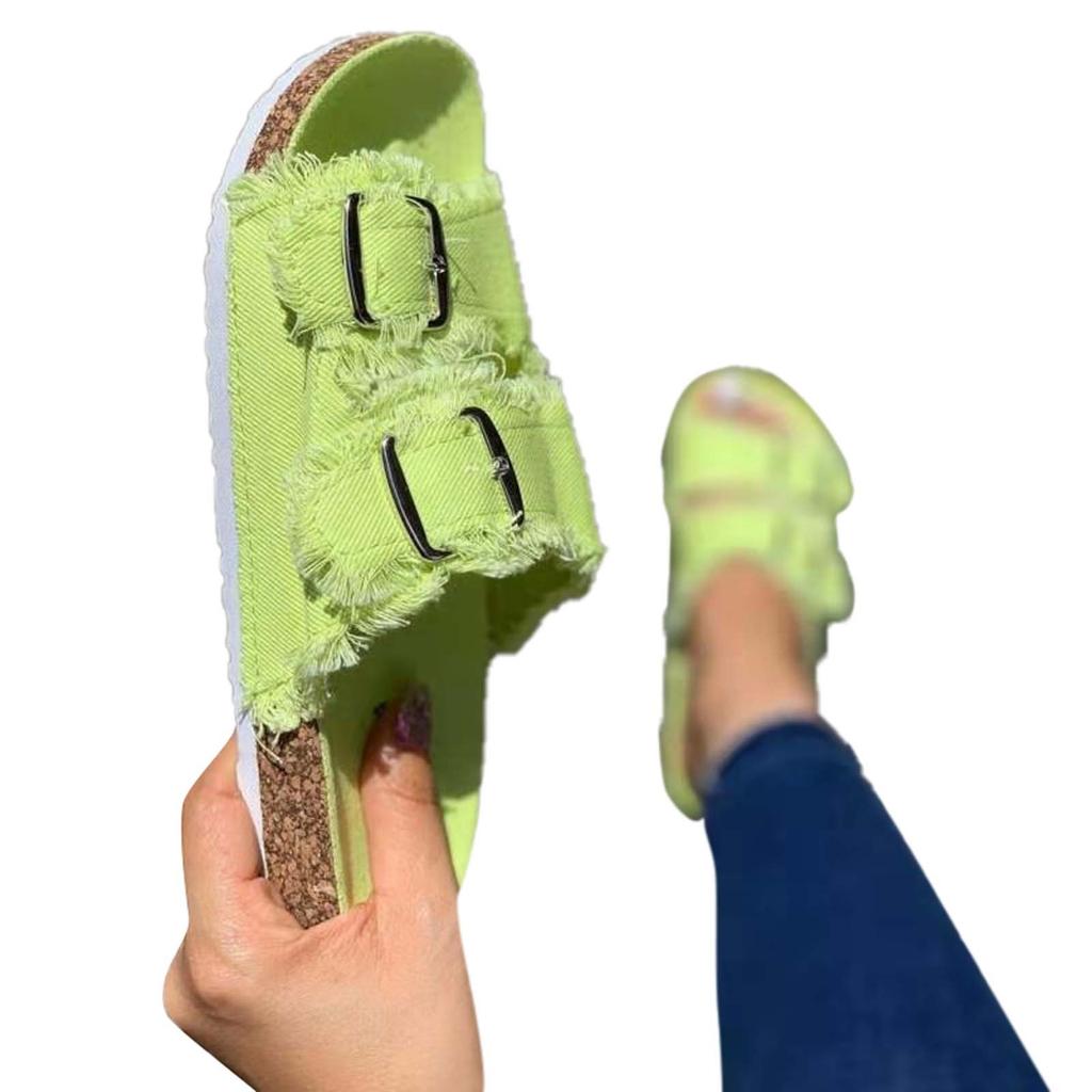 Women's Roman Shoes Solid Color Flat Flip-flop Beach Shoes Plus Size Sandals