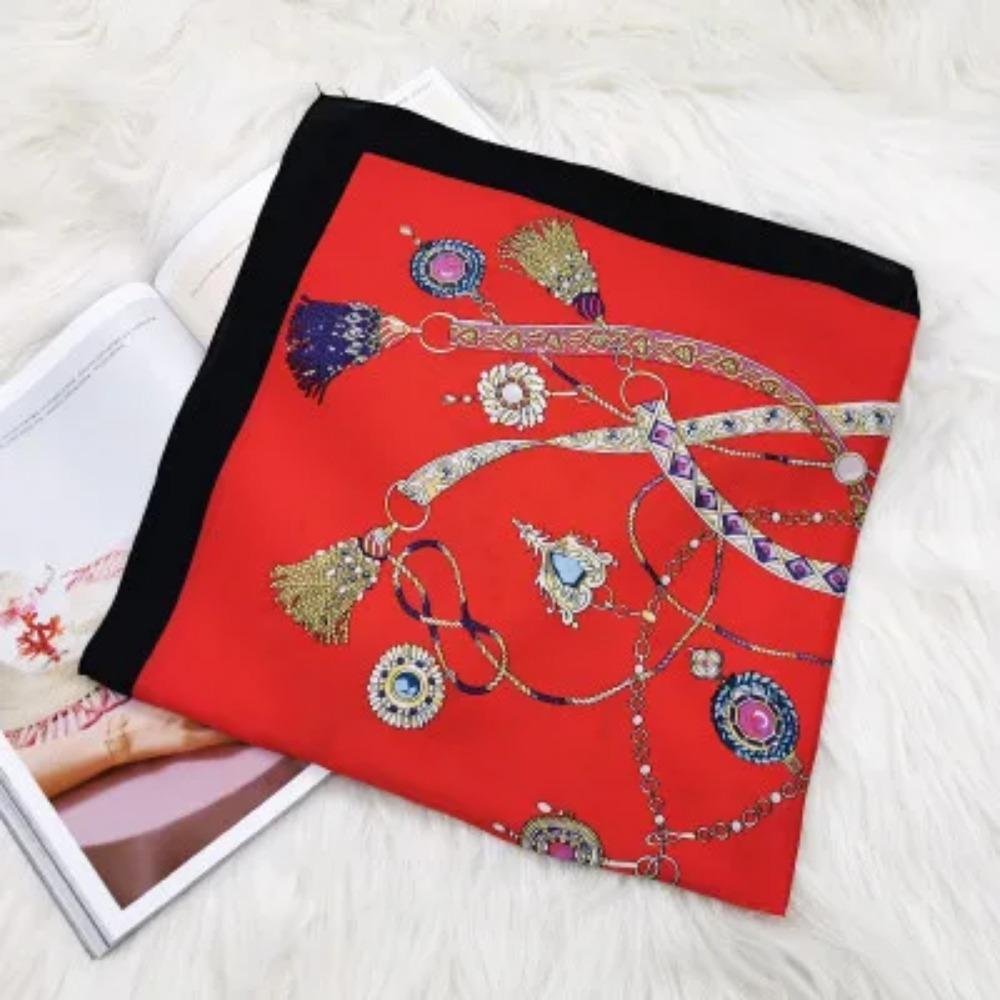 2025 Summer Luxury Brand Silk Scarf Square Women Shawls And Wraps Fashion Office Small Hair Neck Hijabs Foulard Scarves 70*70cm
