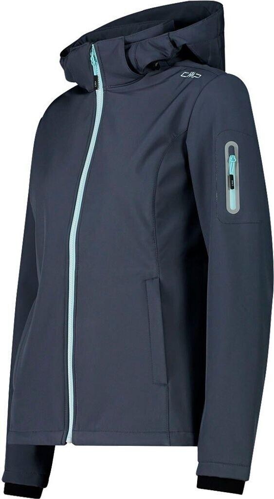 CMP Softshell Jacket Zip Hood Women (39A5006) Women's Softshell Jacket with Detachable Hood (39A5006) Titanium/water
