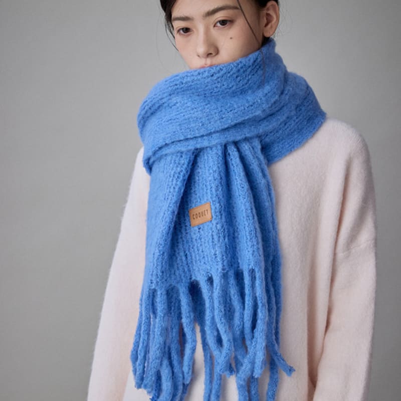 COQUET Teddy Emblem Muffler Cobalt Blue