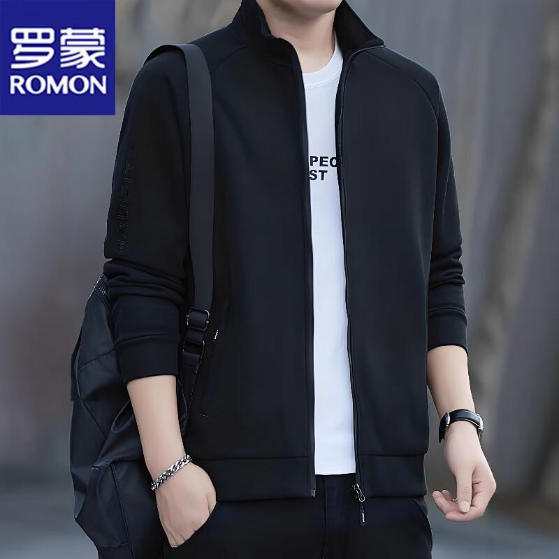 

ROMON Men s Loose Casual Spring Autumn Zipper Hoodie Jacket 6XL