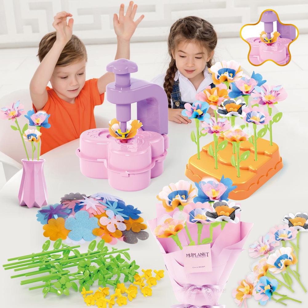 DIY Floral Bouquet Kit: Children's Creative Handicraft Embossing Toy