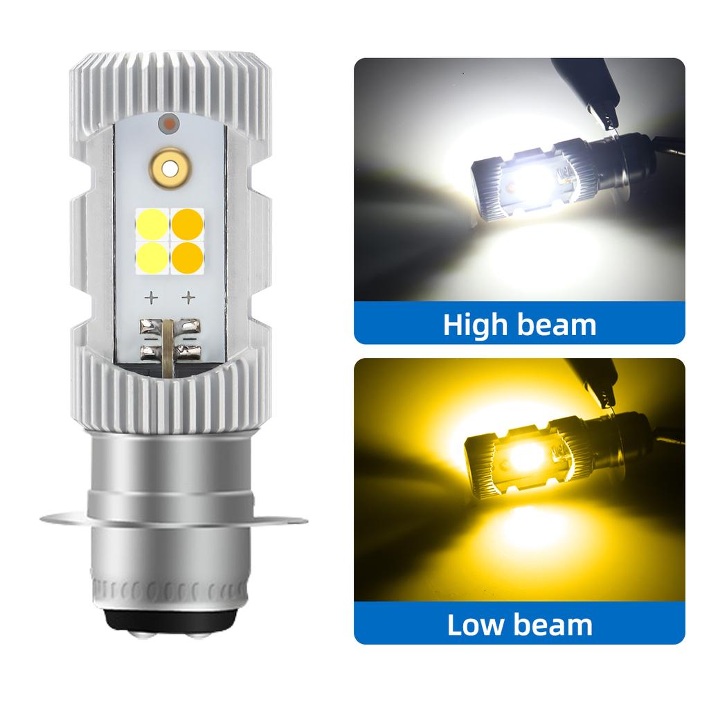 1x P15D LED Headlight Motor 6000K White Lamp LED Bright Motorcycle 12V Moto Bulb For Yamaha Raptor 700 700R For Honda TRX450R