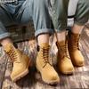 Versatile New Couple Shoes Cowhide Beef Tendon Sole Production Martin Boots Youth Leisure Urban Leather Shoes Big