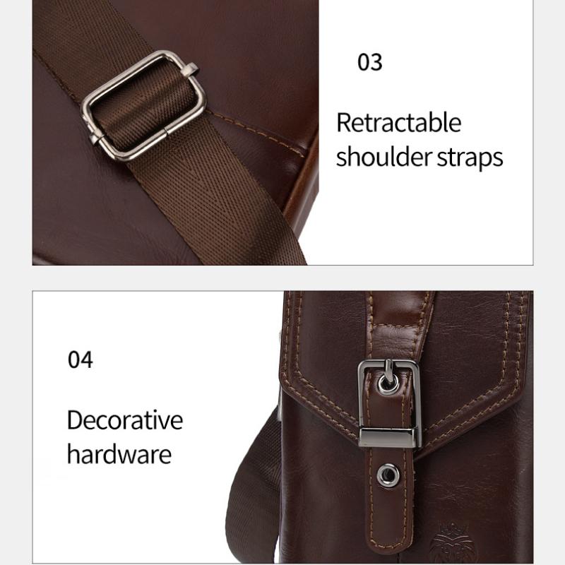 Herren One-Shoulder Messenger Handytasche Retro Multifunktionale Schnalle Handy Hüfttasche Lässige Herrentasche