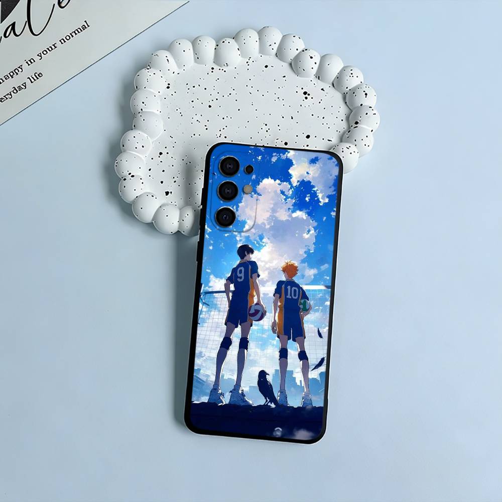 Shonen anime-H-Haikyu Phone Case For Samsung S25,S24,S21,S22,S23,S30,Ultra,S20,Plus,Fe,Lite,Black Soft Silicone