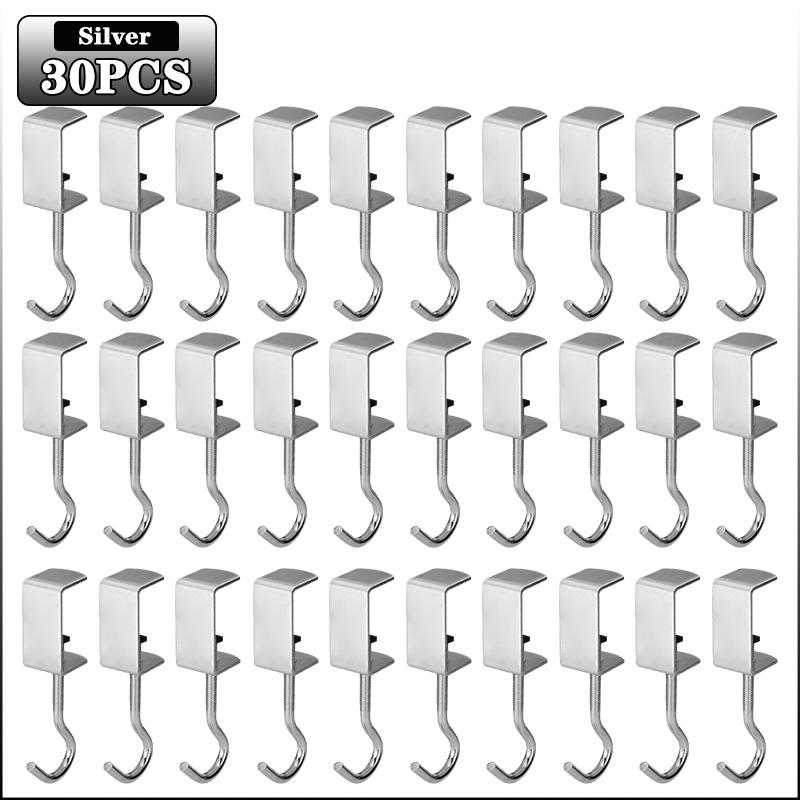 1-30PC Adjustable Backpack Desktop Hook No Drilling Required Movable Desktop Backpack Hook Portable Thick Storage Universal Hook