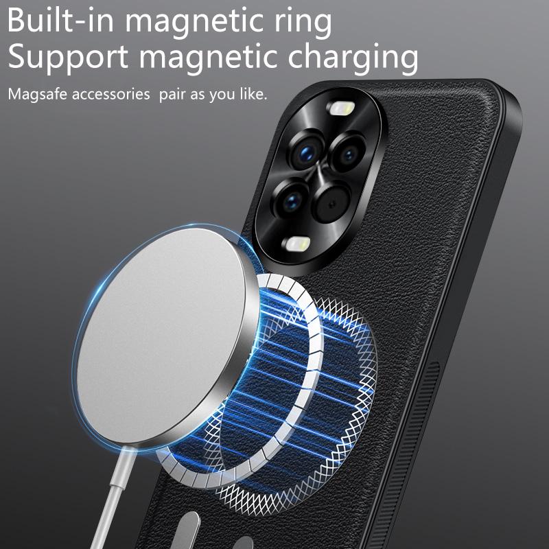 Lyxigt PU-läderfodral För Huawei Nova 14 Ultra 14 Pro Magsafe Magnetiskt Linsskydd Stöttåligt Skal För Huawei Nova 13 Pro