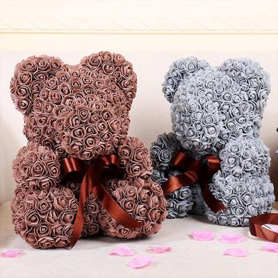 1Pcs Polystyrene Styrofoam White Foam Bear Mold Artificial Flower Head Rose Bear Valentine's Day Gifts Party Wedding Decoration