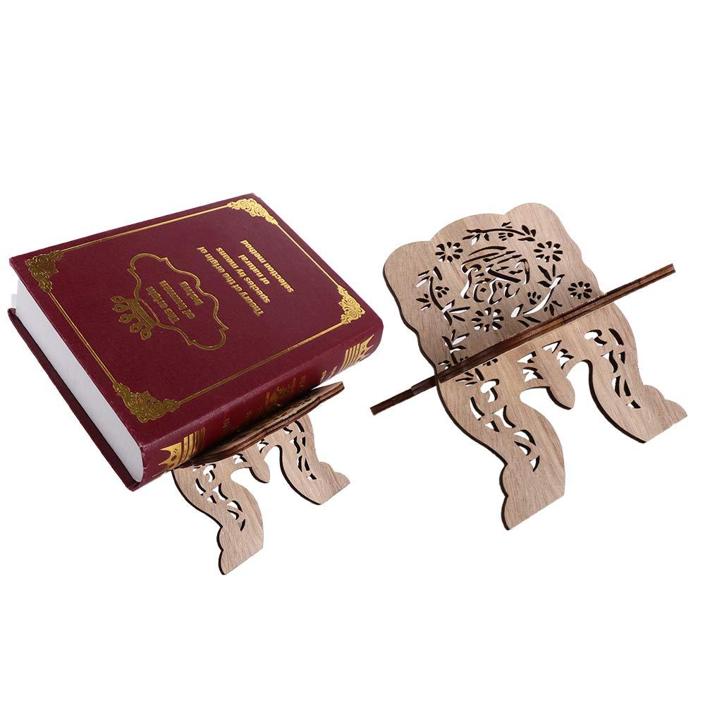 Wooden 1Pcs Quran Ramadan Eid Al-Fitr Display Stand Home Decoration Book Shelf Book Stand
