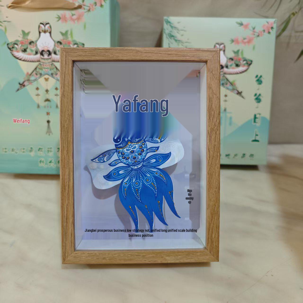 Kite Display Stand Souvenir Gift for Friends and Classmates, Commemorative Sand Swallow Kite 14.5*19.5