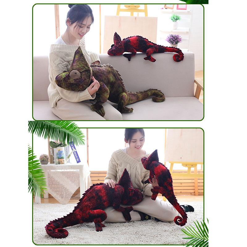 Stuffed Chameleon Lizard Plush Toy Simulation Animal Creativity Birthday Gift