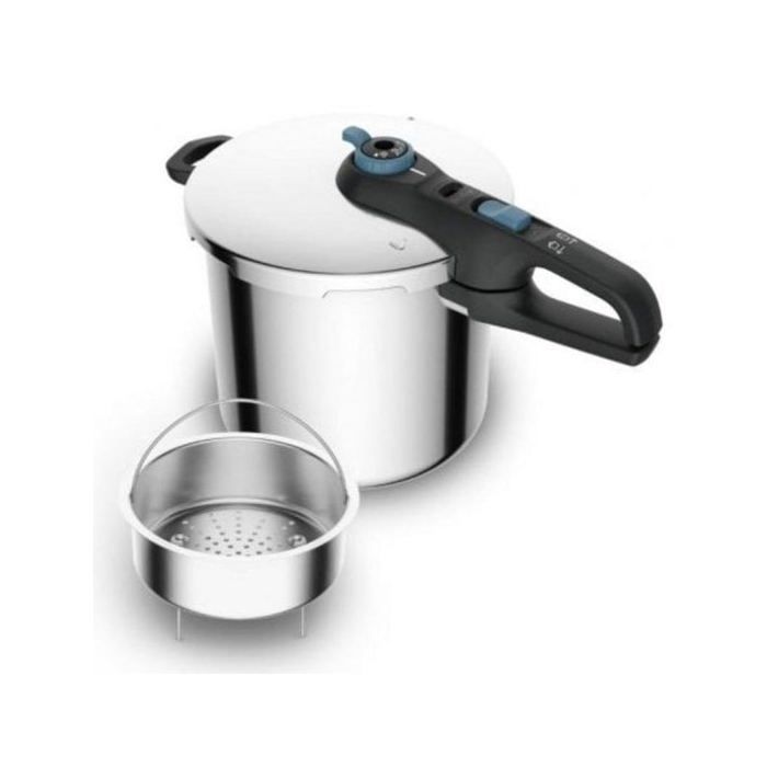 Olla a presión Tefal Secure Trendy P2584401 8L acero inoxidable 25 cm inducción