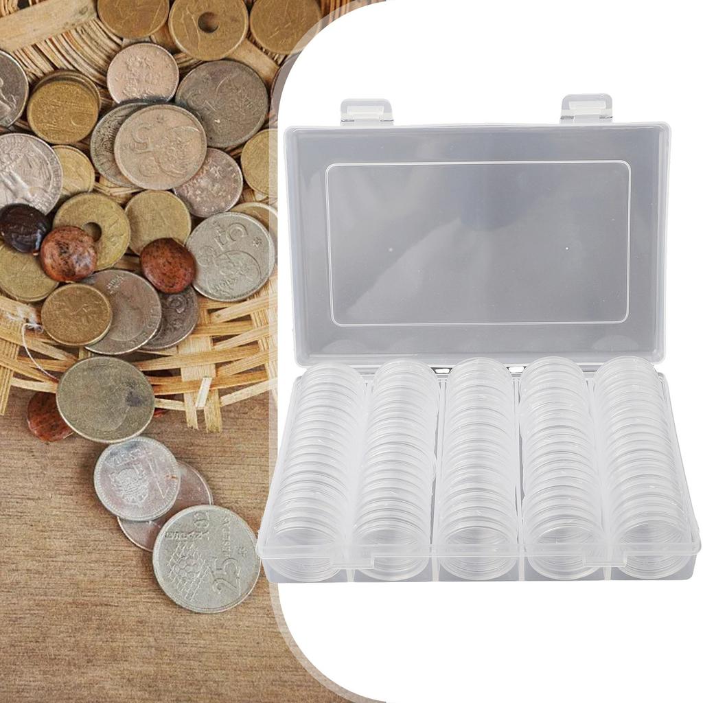 Coin Box Case Display Collectible Organizer Clear Supplies High quality