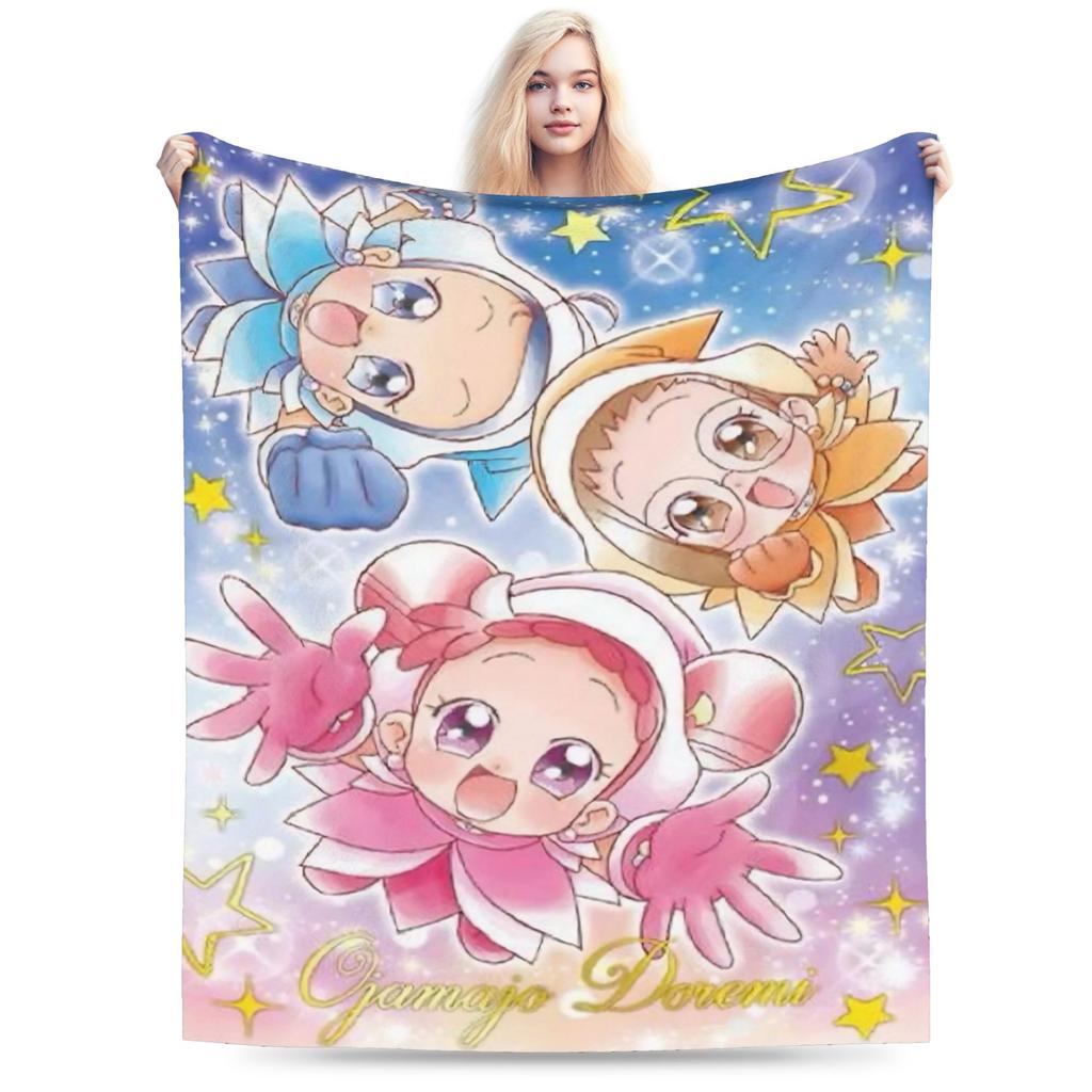 Magical doReMi Girl Cartoon Blanket Lightweight Thin Fleece Comfortable Gift Throw Blanket Rug Piece