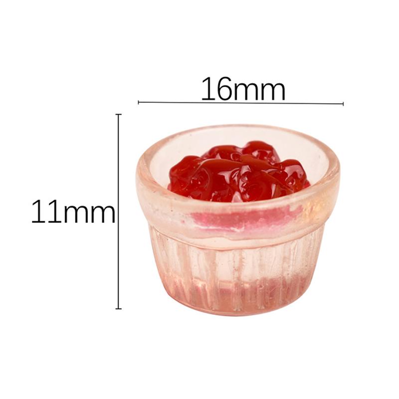 

10 шт. Кукольный домик Миниатюрная еда Игровая сцена Декорация Мини Клубничный джем Манговый джем Аксессуар для кукол Игрушки красный