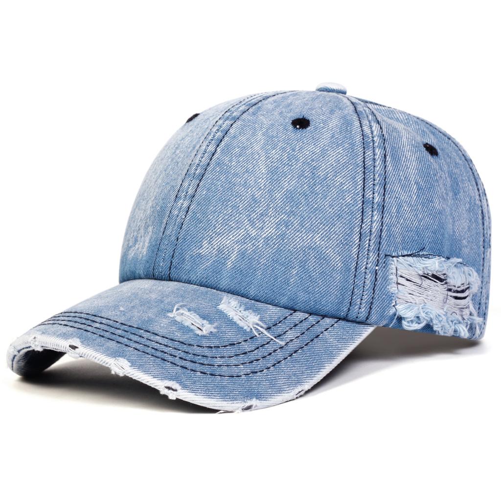 Maßgeschneiderte Used-Look Unisex Kaputte Cowboy Baseball Frühling und Herbst Outdoor Verstellbare Lässige Hüte Sonnenhut Sportkappe